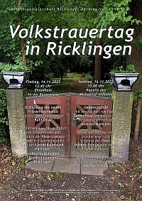 Volkstrauertag 2025 in Ricklingen