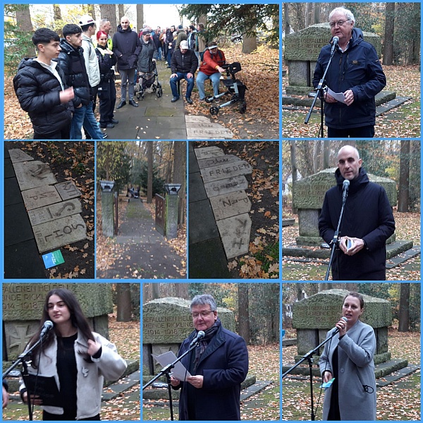 Einweihung 'Denk Mal Frieden' am Freitag, 14.11.2025