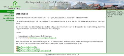 Homepage der Siedlergemeinschaft Groß-Ricklingen