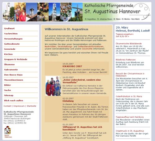 Homepage der St. Augustinus-Gemeinde
