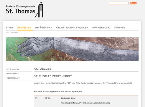 Homepage der St. Thomas-Gemeinde